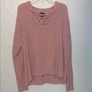 Pink knit sweater